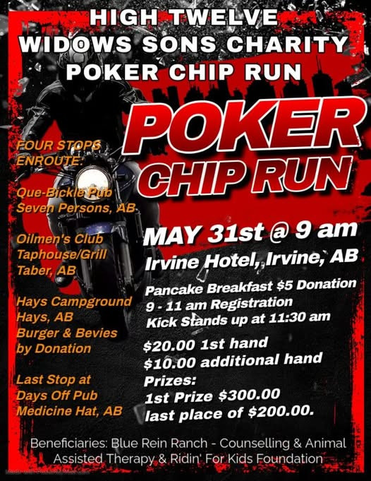High Twelve Widows Sons Charity Poker Chip Run