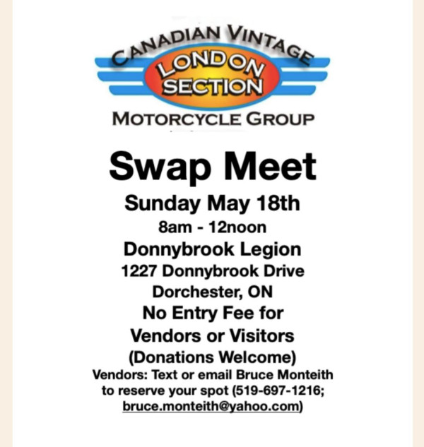 CVMG London Section Swap Meet