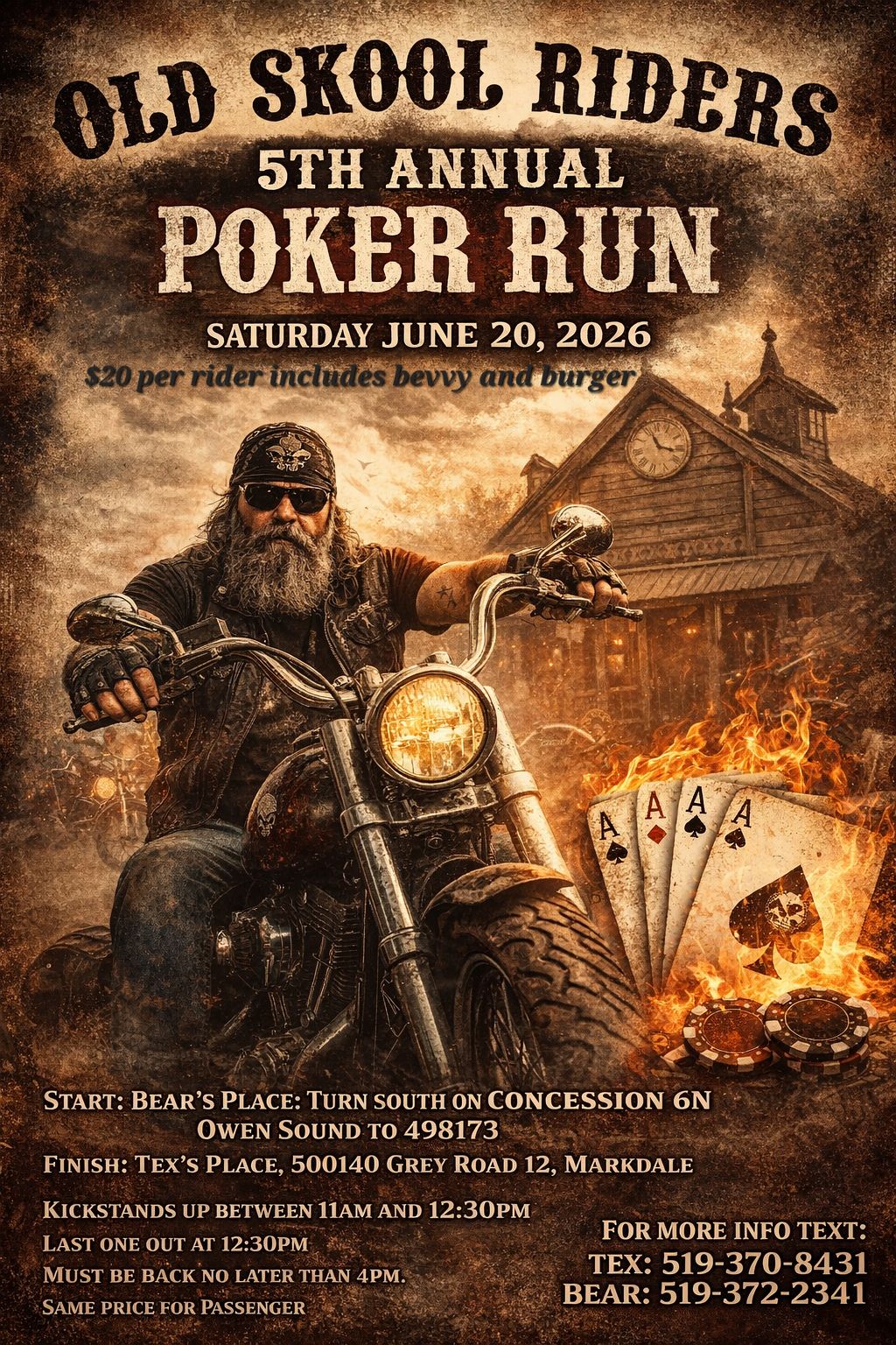 Old Skool Riders 5th Annual Poker Run