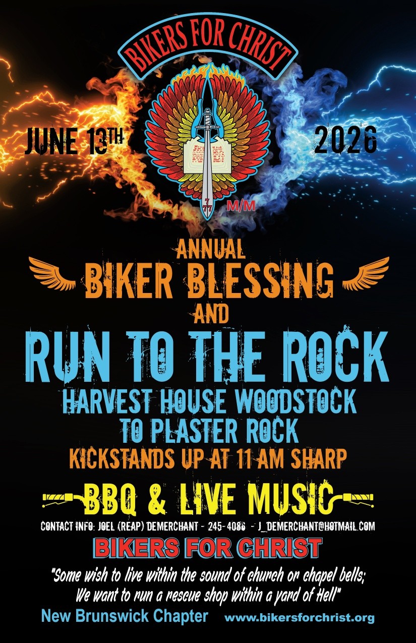 Annual Biker Blessing & Run to the Rock — Bikers for Christ (New Brunswick Chapter)
