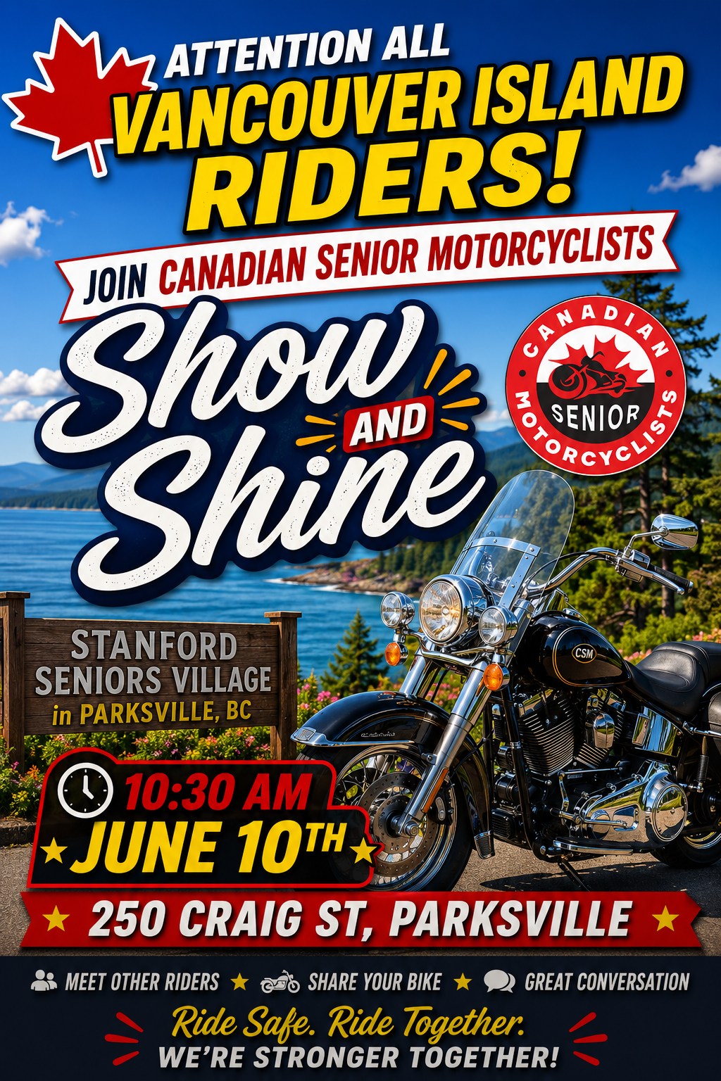 Canadian Senior Motorcyclists — Show & Shine (Vancouver Island Riders)
