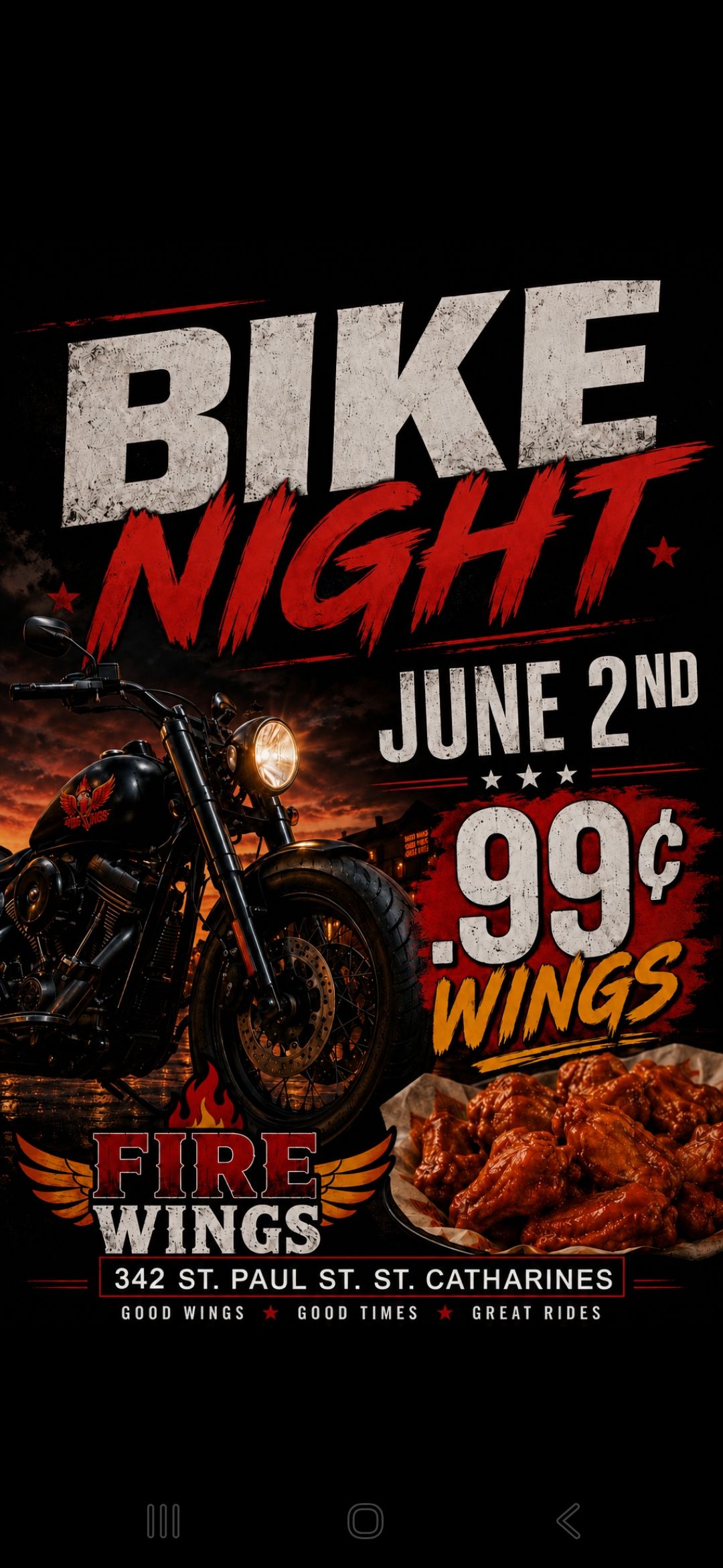 Fire Wings Bike Night