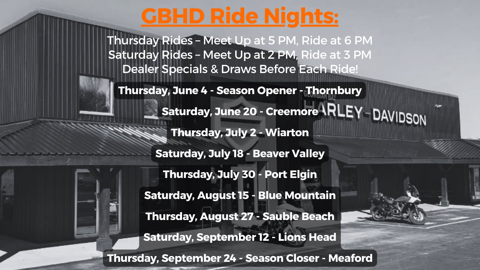 Georgian Bay HD Ride Night