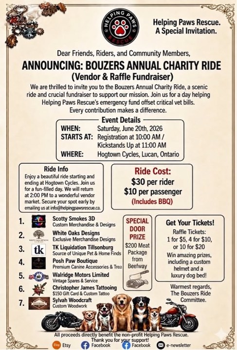 Bouzers Annual Charity Ride