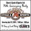 Clare's Cycle 70th Anniversary Party