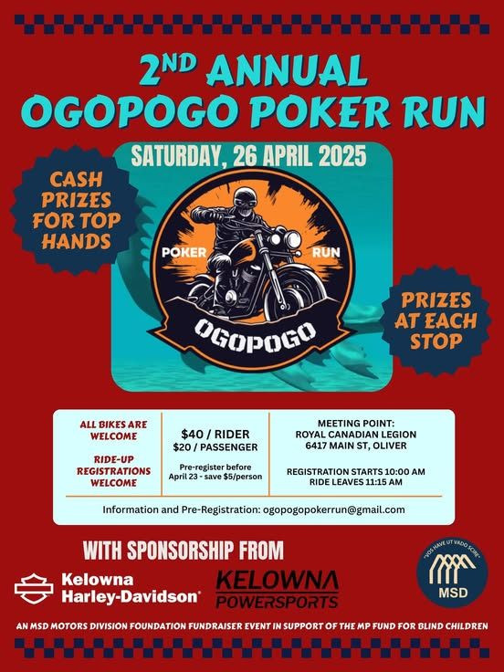 2nd Annual Ogopogo Poker Run