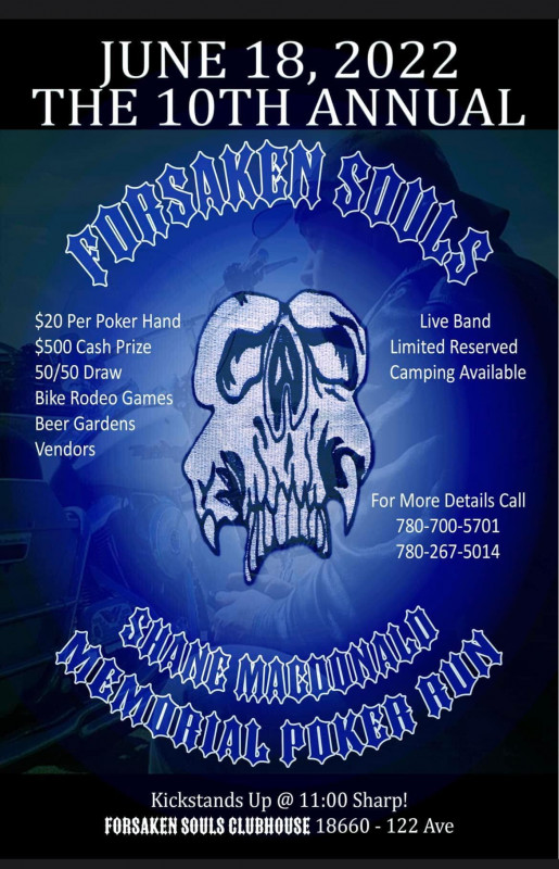 The 10th Annual Forsaken Souls Shane MacDonald Memorial Poker Run