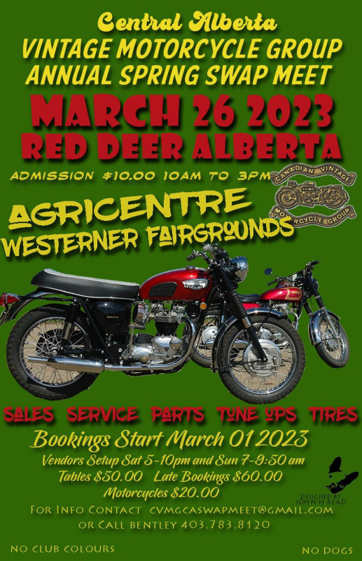 Central Alberta Vintage Motorcycle Group Annual Spring Swap Meet